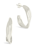Sterling Silver Monique Twisted Stud Earrings