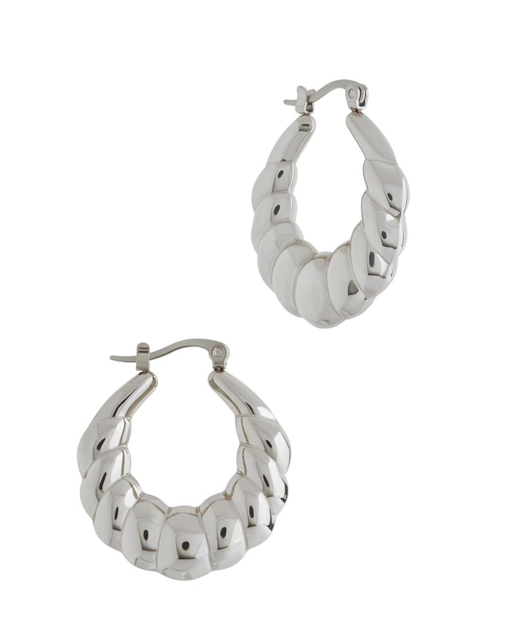 Piper Twisted Polished Hoop Earrings