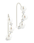 Sterling Silver Siena CZ & Pearl Threader Earrings