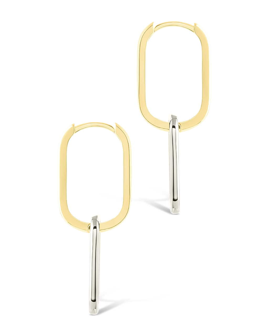 Sterling Silver Raleigh Link Drop Hoops