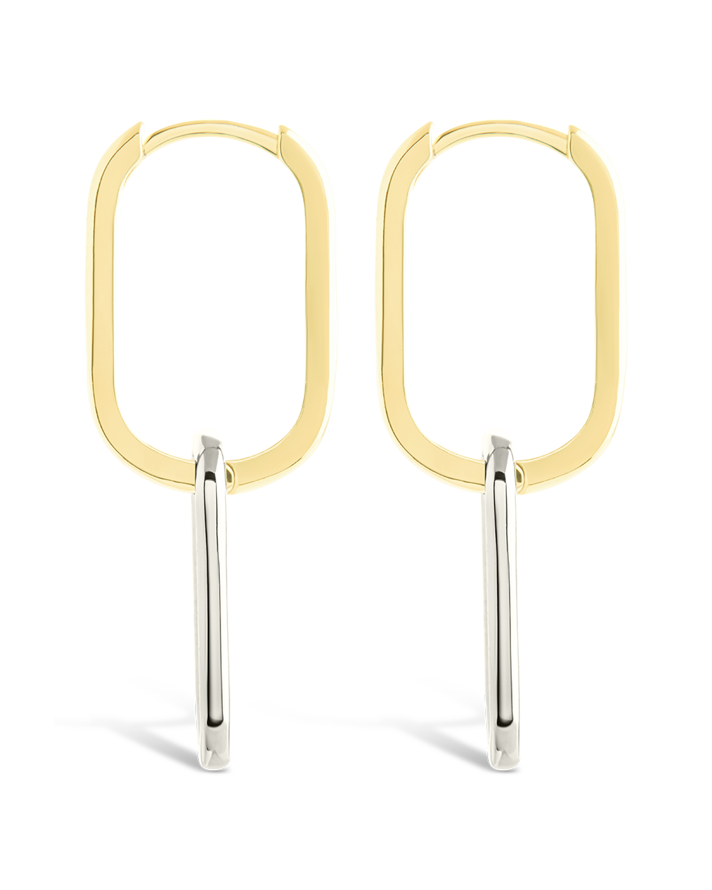 Sterling Silver Raleigh Link Drop Hoops