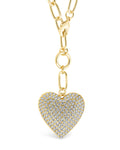 Disco Heart CZ Statement Necklace