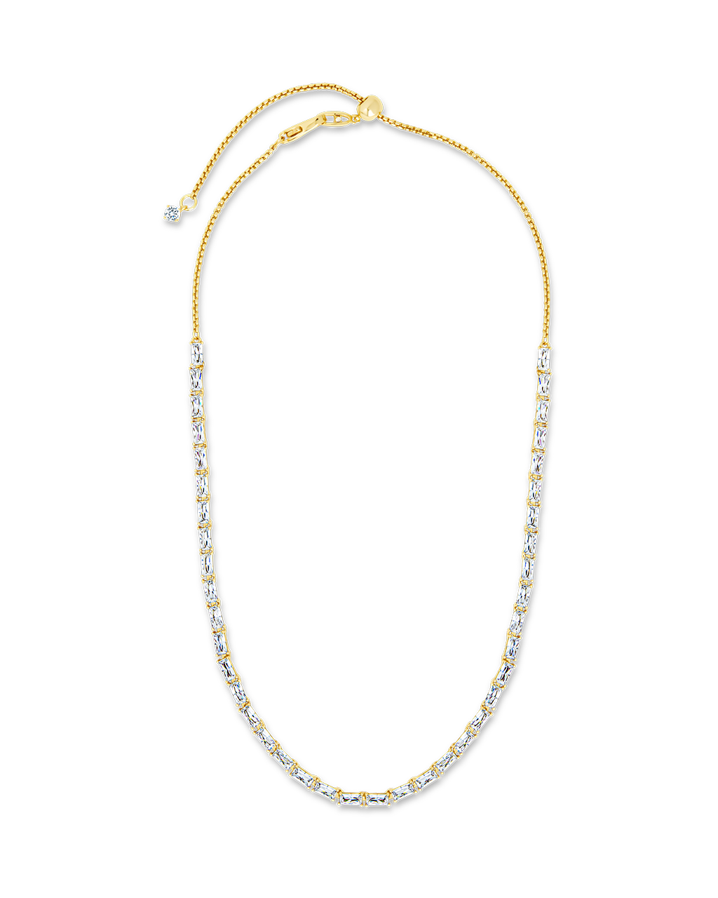 Blanche Adjustable CZ Tennis Necklace
