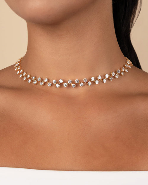 Carson Adjustable CZ Tennis Bolo Necklace