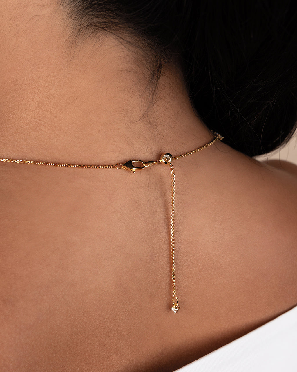 Carson Adjustable CZ Tennis Bolo Necklace