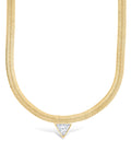 Ruth CZ Pendant Herringbone Necklace