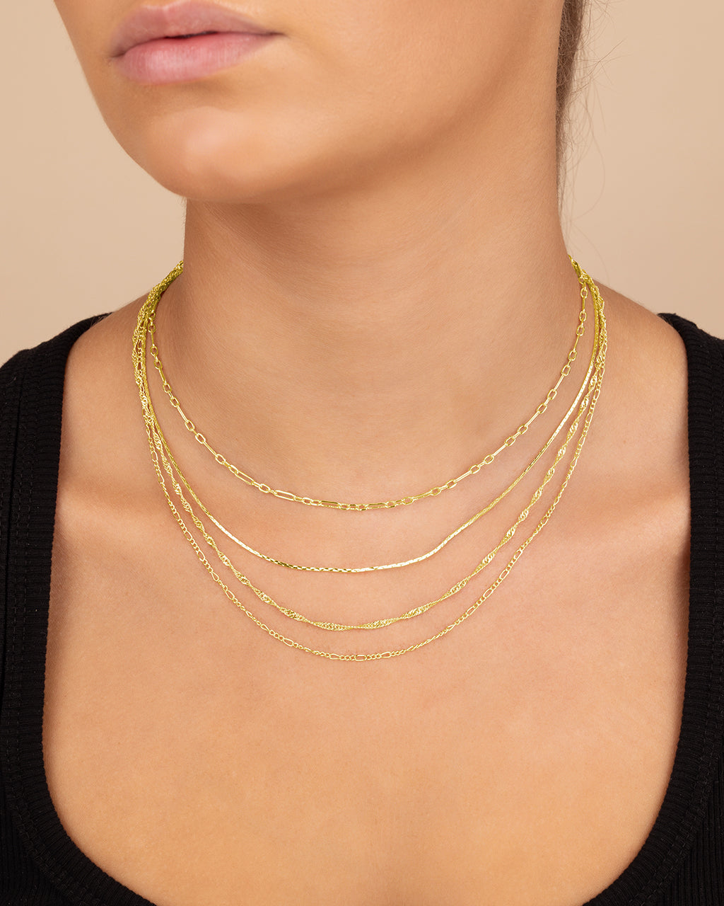 Multi Chain Layered Necklace