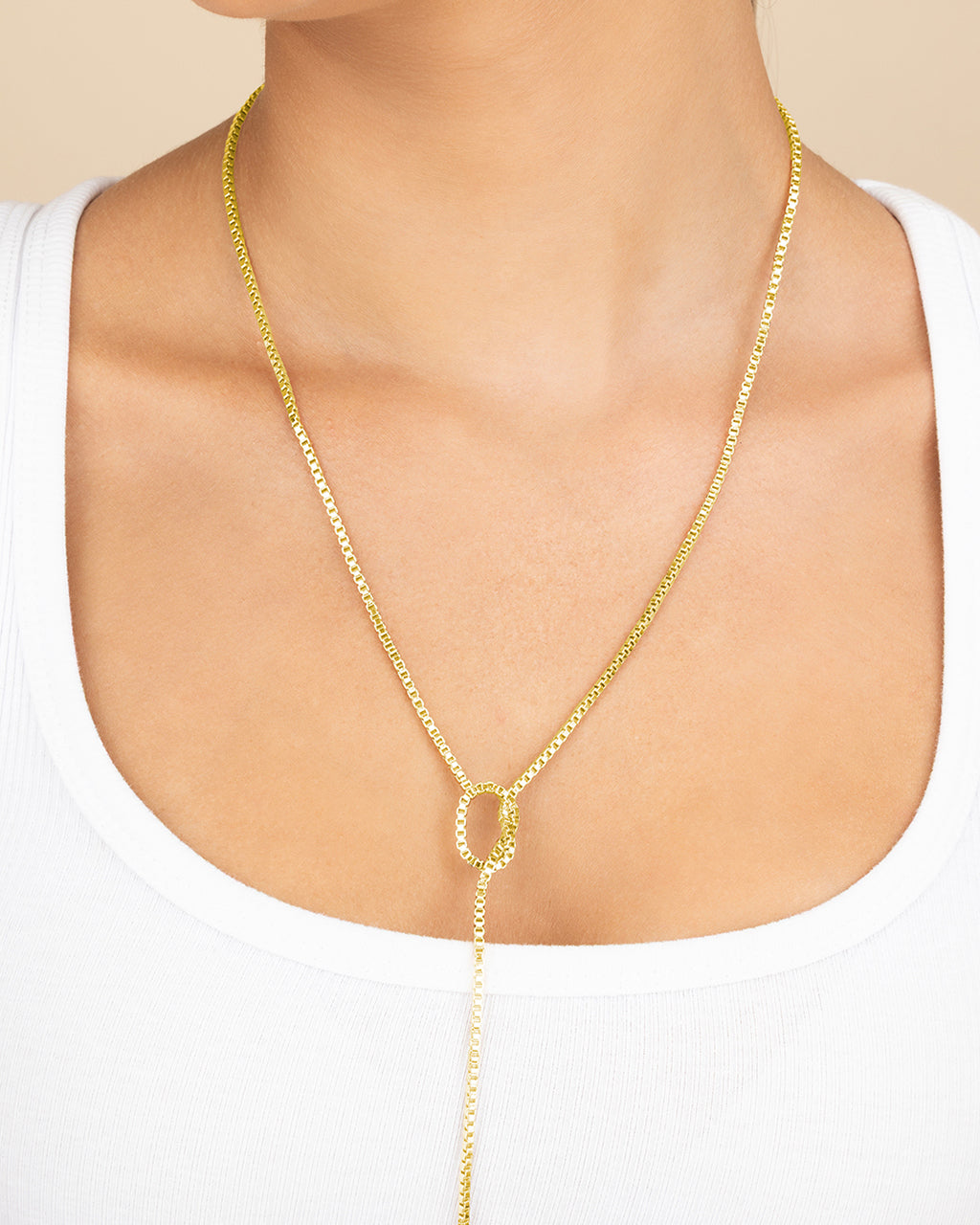 Aster Link Lariat Necklace