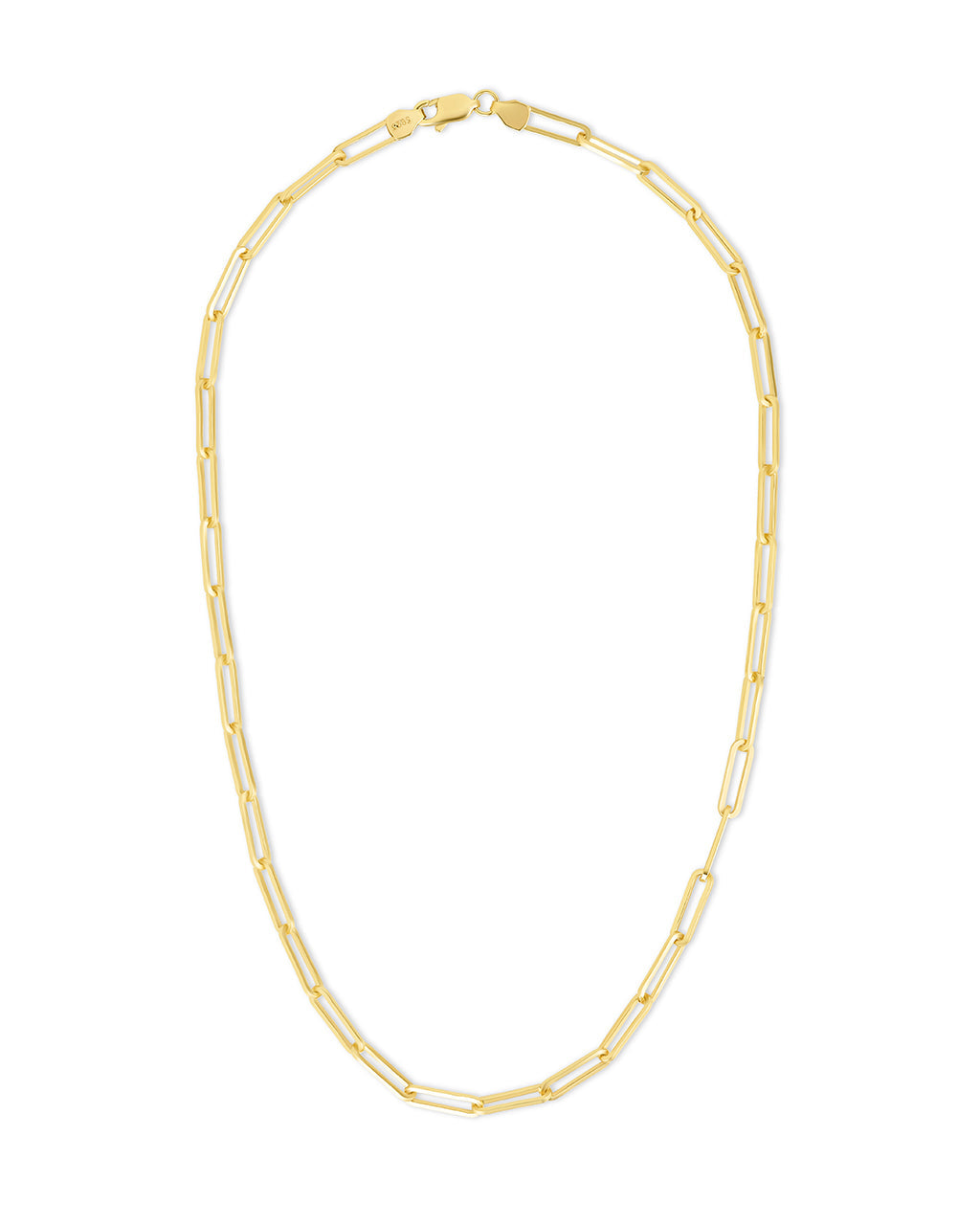 Sterling Silver Paperclip Chain Necklace