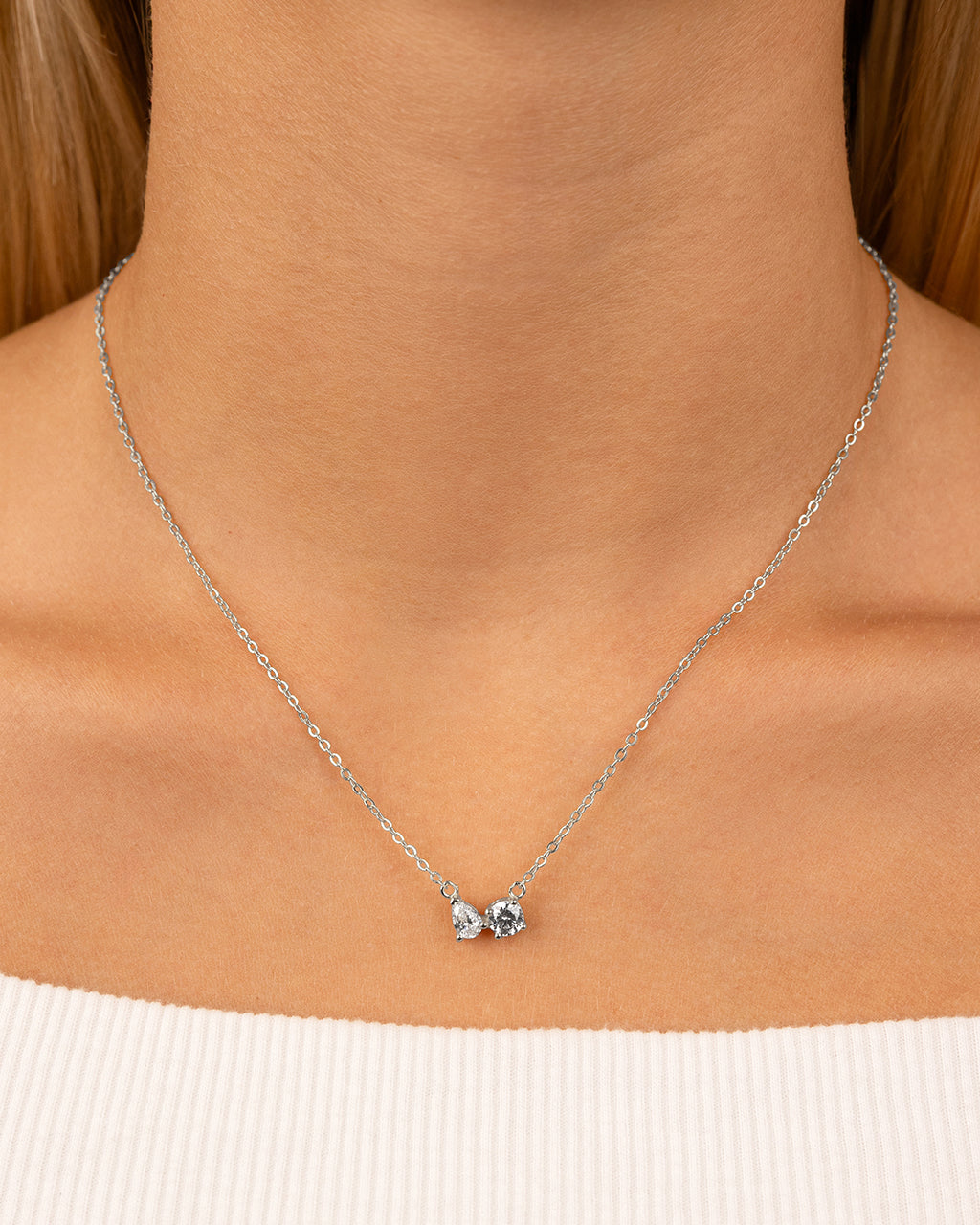 Sterling Silver Carolyn CZ Necklace