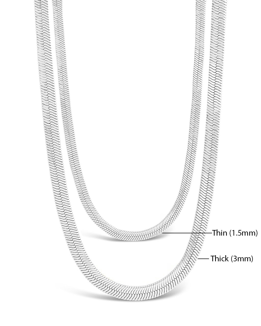 Sterling Silver Herringbone Chain