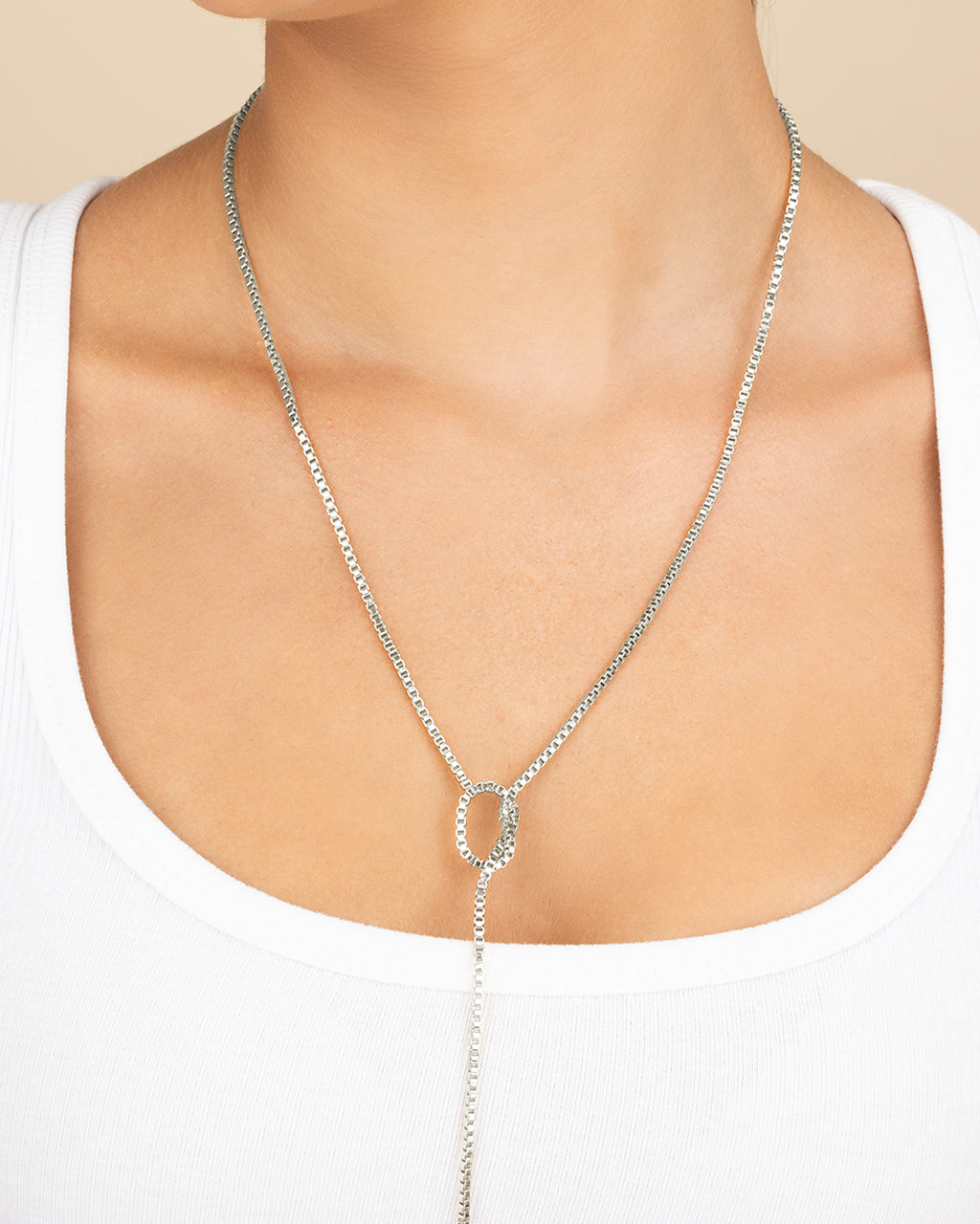 Aster Link Lariat Necklace