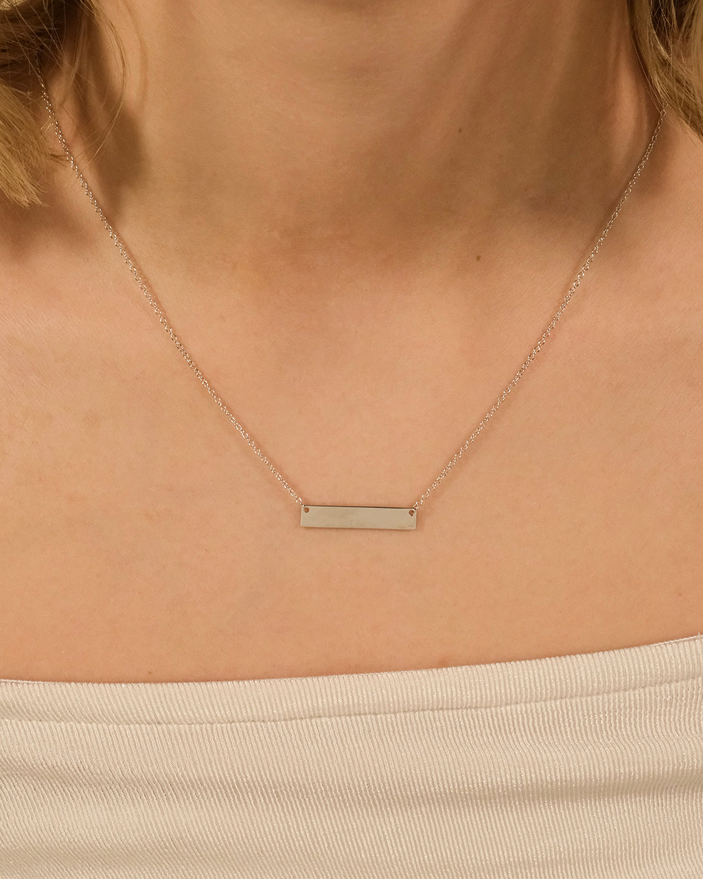Sterling Silver Mini Bar Pendant
