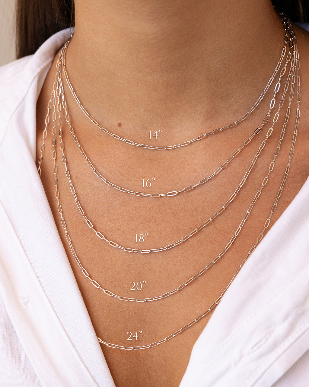 Sterling Silver Paperclip Chain Necklace