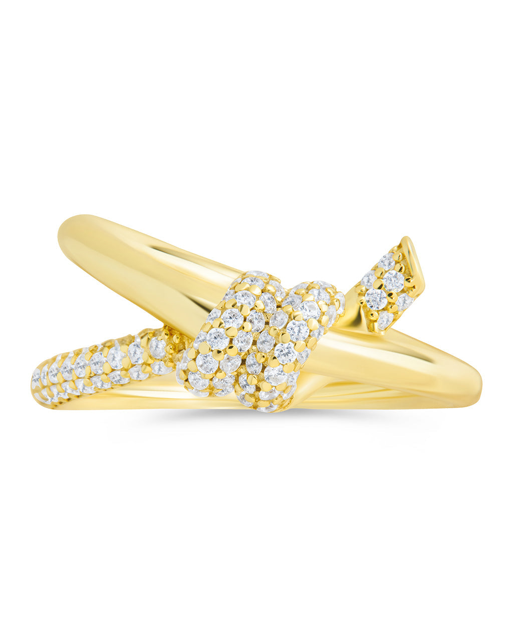 Sterling Silver Irene CZ Twisted Ring