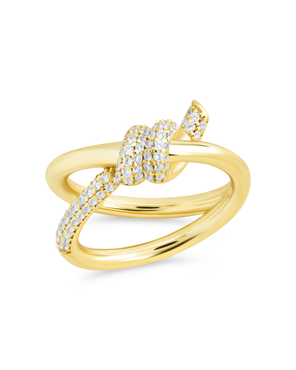 Sterling Silver Irene CZ Twisted Ring