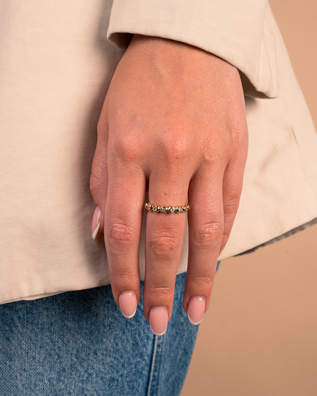 Sterling Silver Trisha CZ Bezel Ring