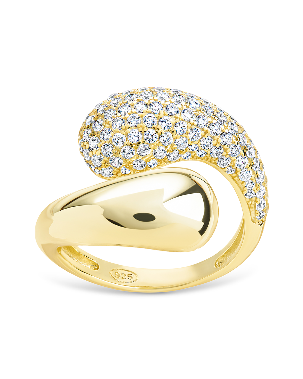 Sterling Silver Cecilia CZ Open Ring