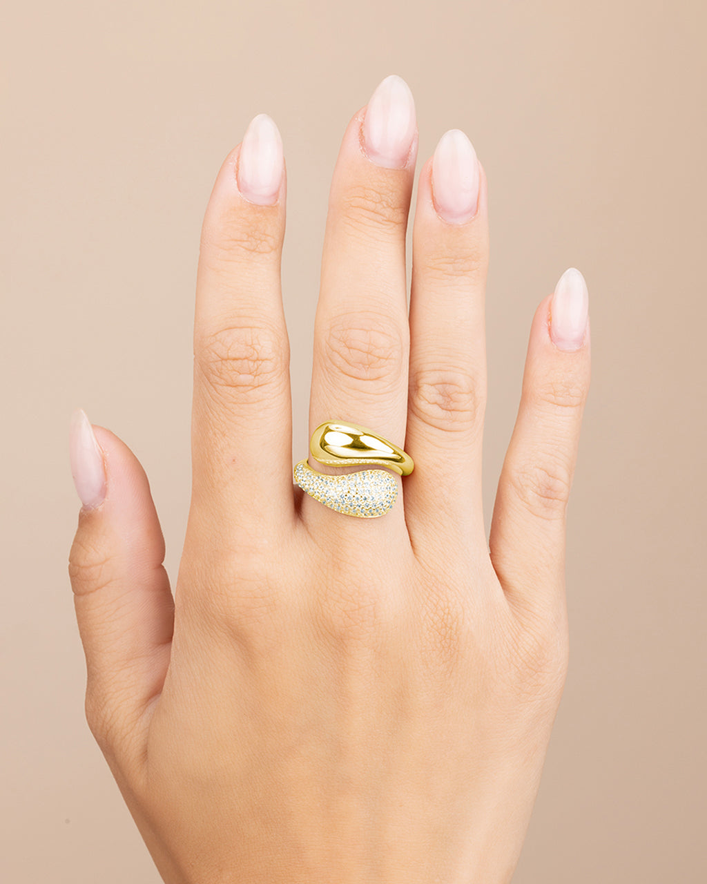 Sterling Silver Cecilia CZ Open Ring