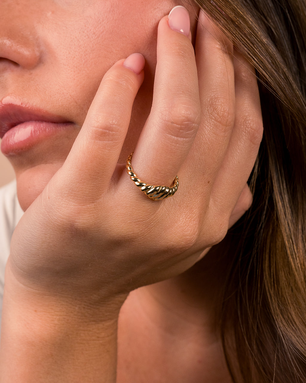 Sterling Silver Paula Ribbed Ring