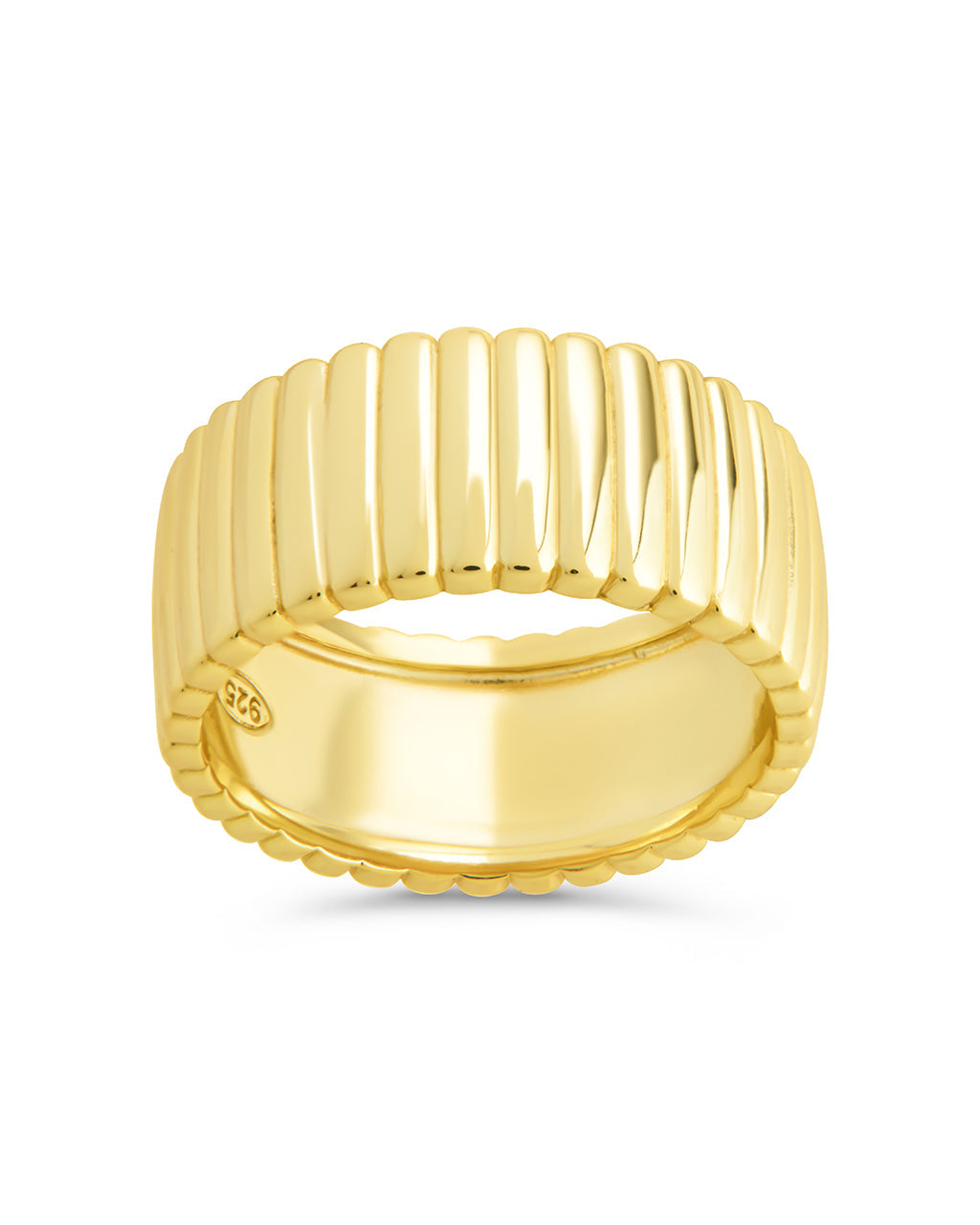 Sterling Silver Robyn Ribbed Band Ring