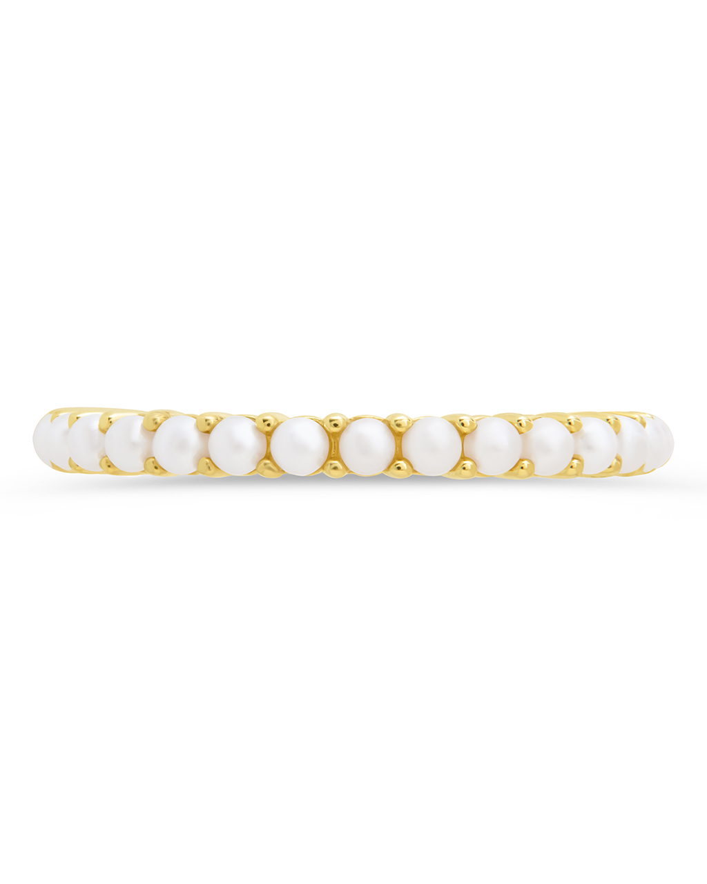 Sterling Silver Gianna Pearl Eternity Ring