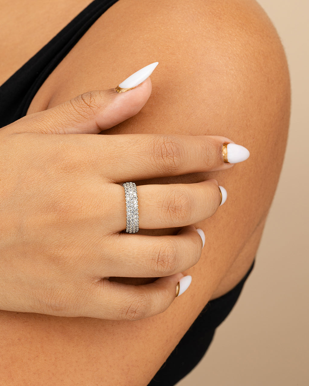 Jolene CZ Rainbow Eternity Ring