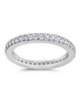 Sterling Silver Thin CZ Band Ring