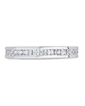 Sterling Silver Princess Eternity Wedding Band