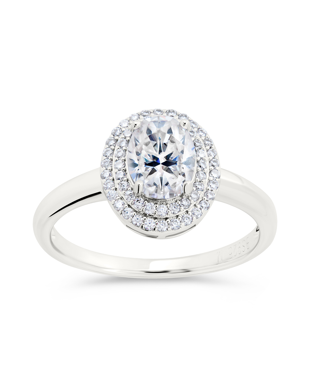 Sterling Silver Farrah CZ Engagement Ring