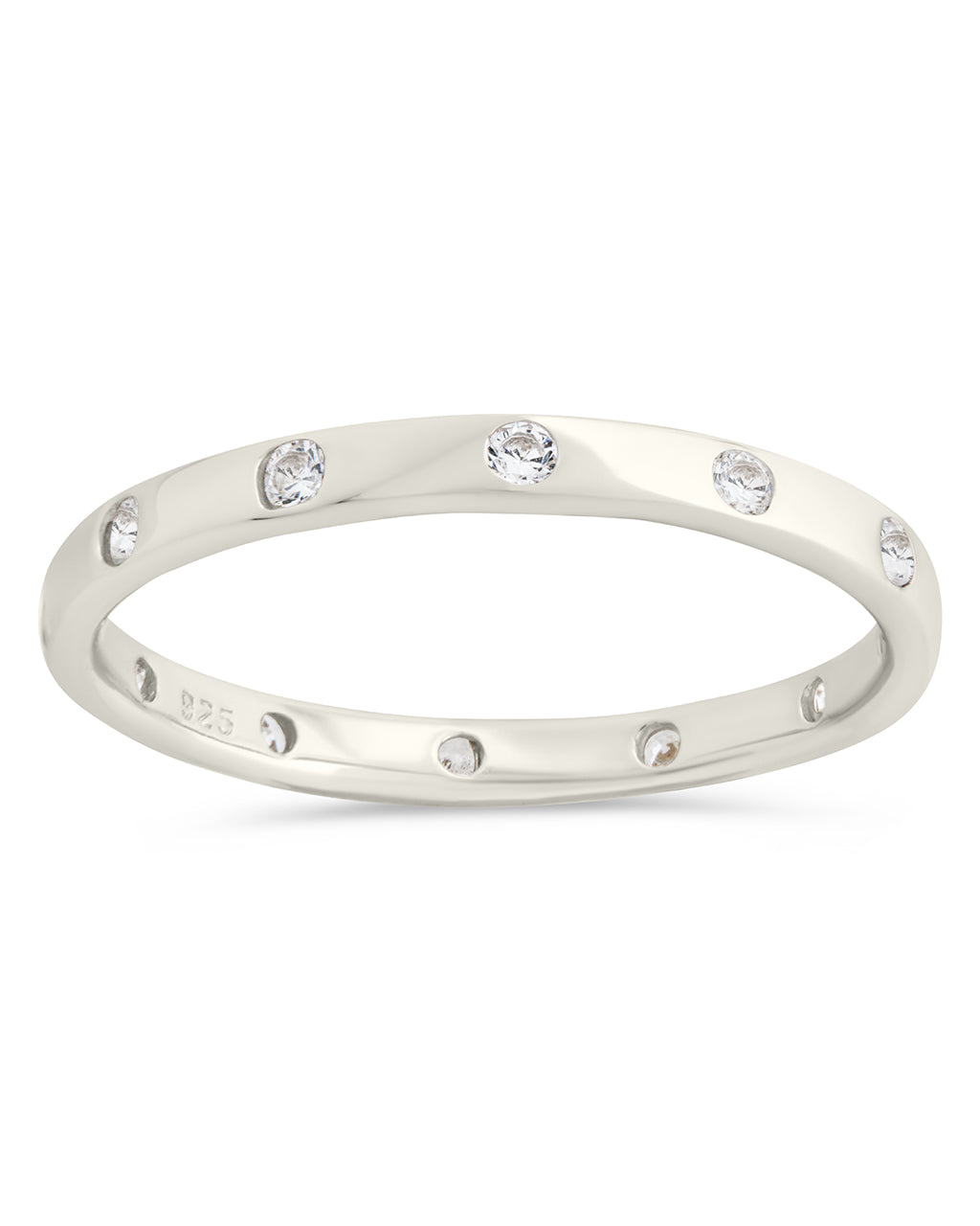 Sterling Silver Mindy CZ Studded Ring