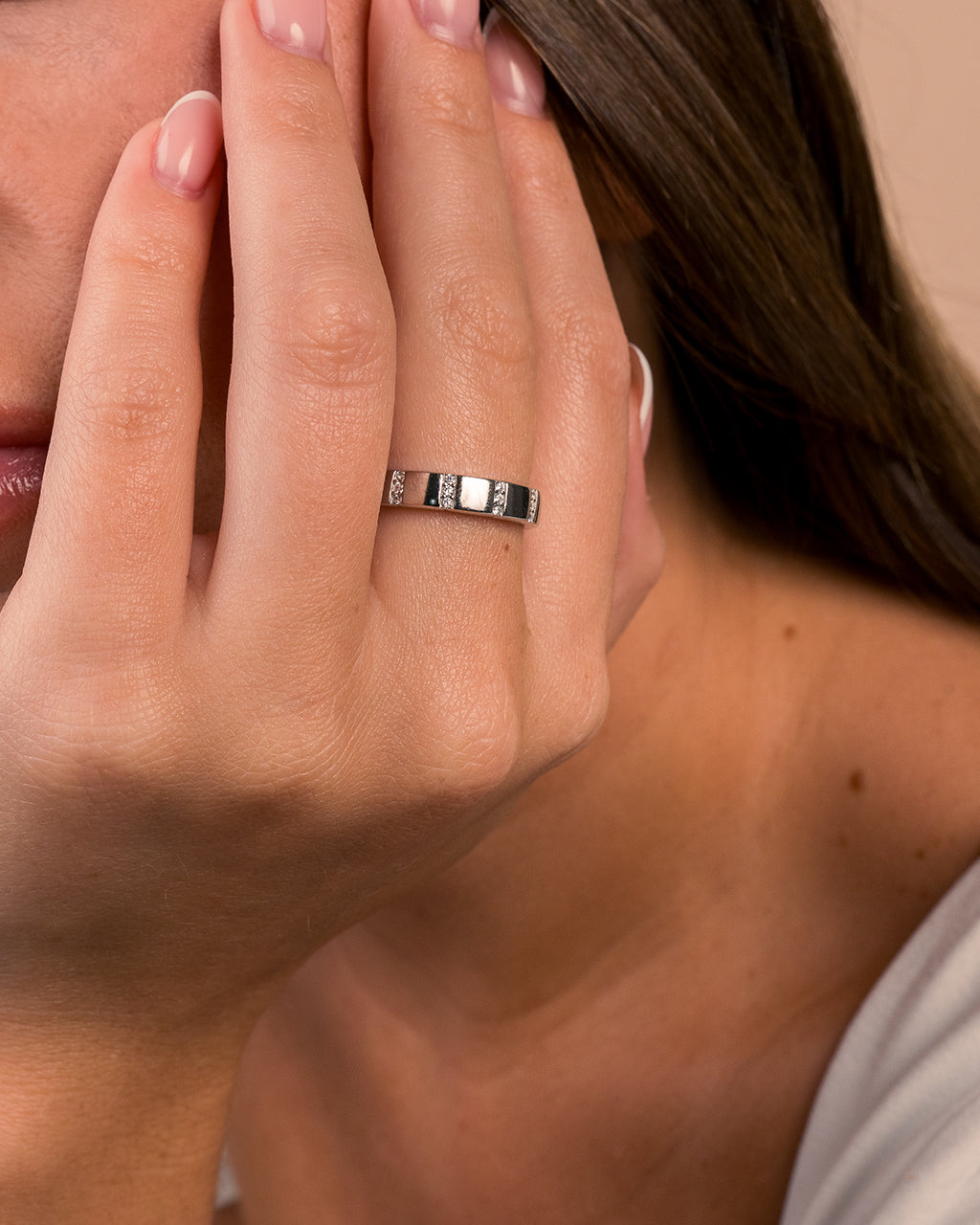 Sterling Silver Bradley CZ Ring