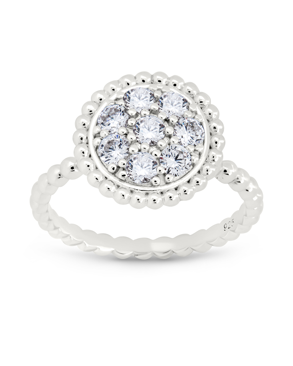 Sterling Silver Casey CZ Circle Ring
