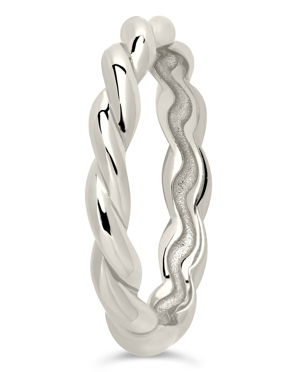 Sterling Silver Nixie Twist Band Ring