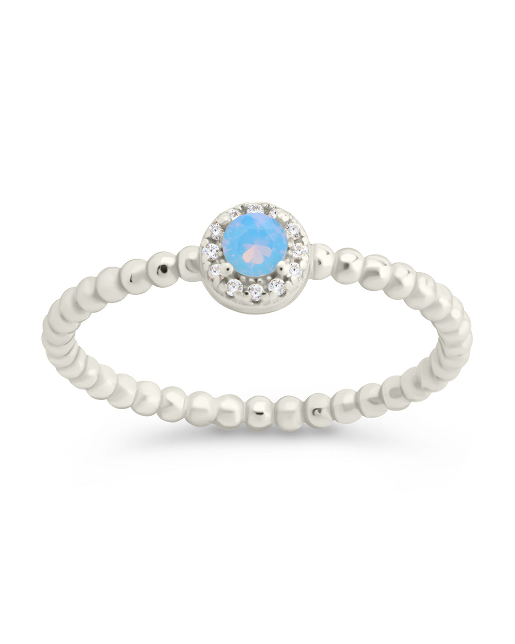 Sterling Silver Layla Opal Textured Ring