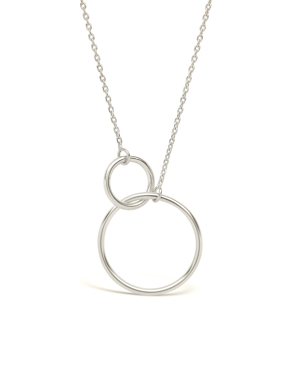 Sterling Silver Interlocking Open Circle Pendant
