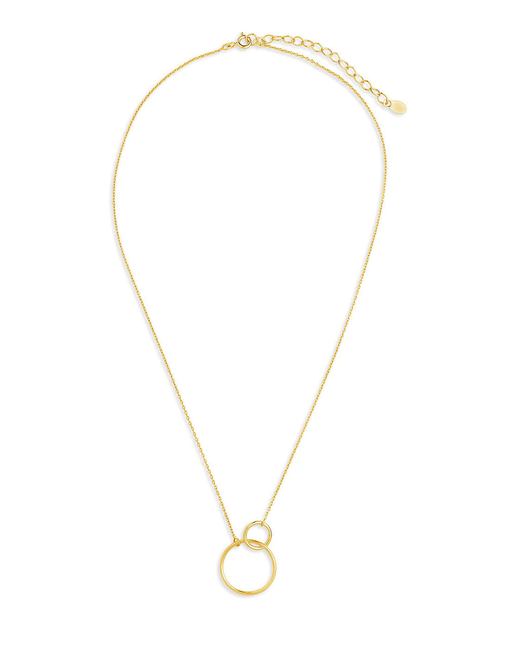 Sterling Silver Interlocking Open Circle Pendant