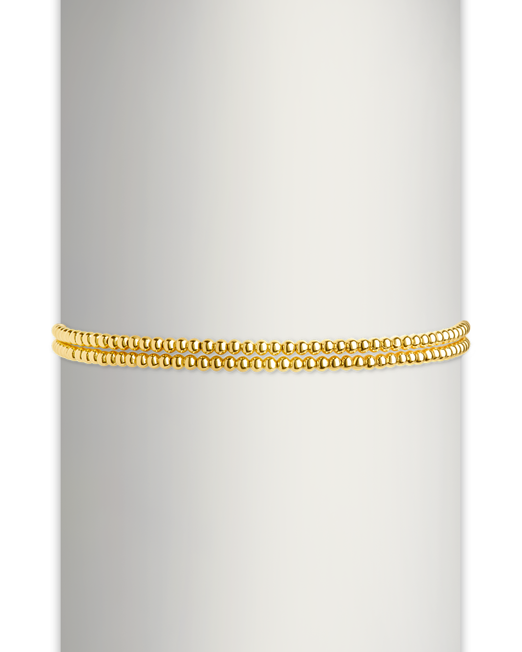 Sterling Silver Beaded Stretch Bracelet Sets