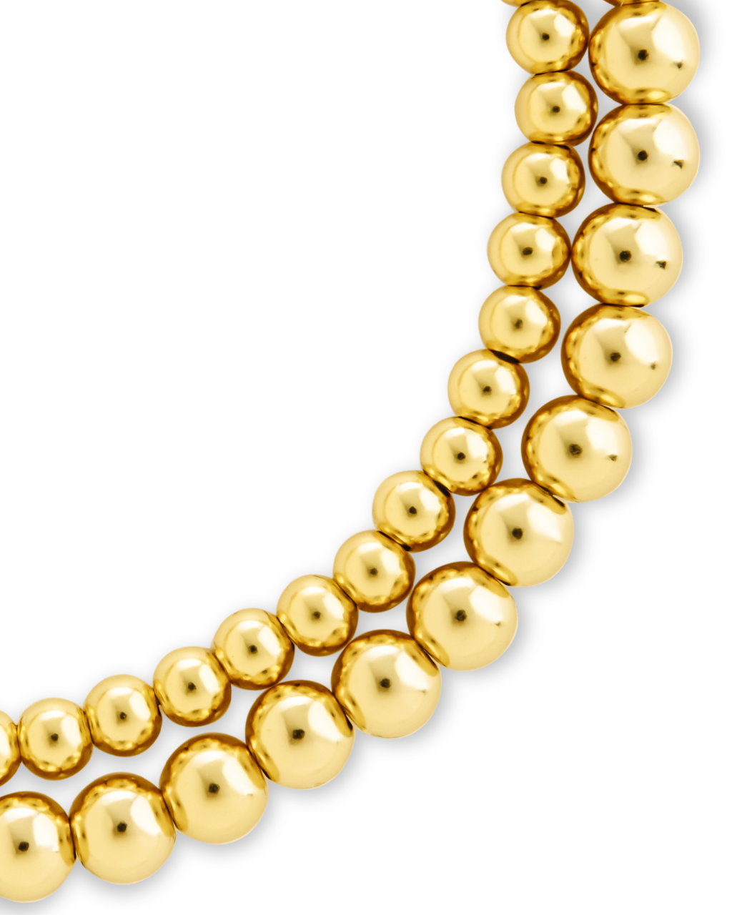 Sterling Silver Beaded Stretch Bracelet Sets