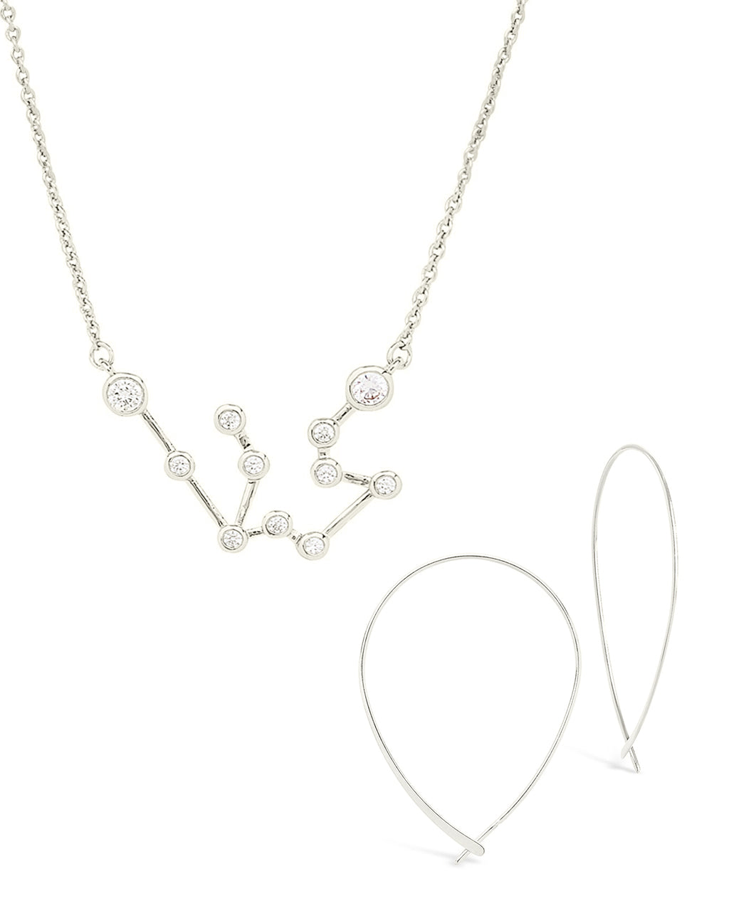 'When Stars Align Set' - Constellation Necklace & Delicate Threader Earrings